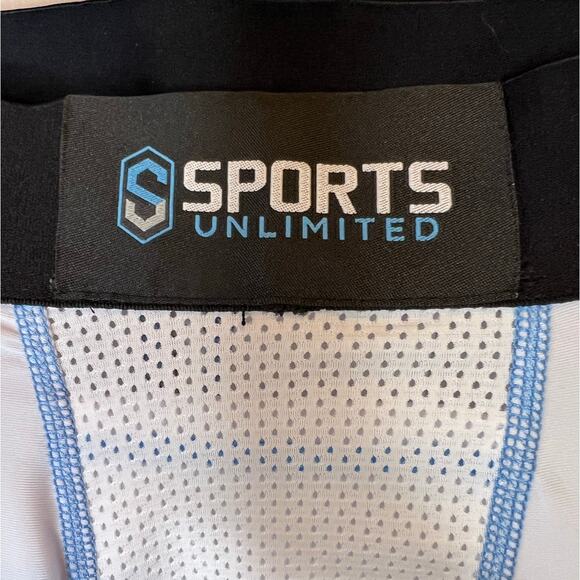 SPORTS UNLIMITED 7-Pad Football Girdle Compression Gear Black & White Mens Small - Picture 6 of 9